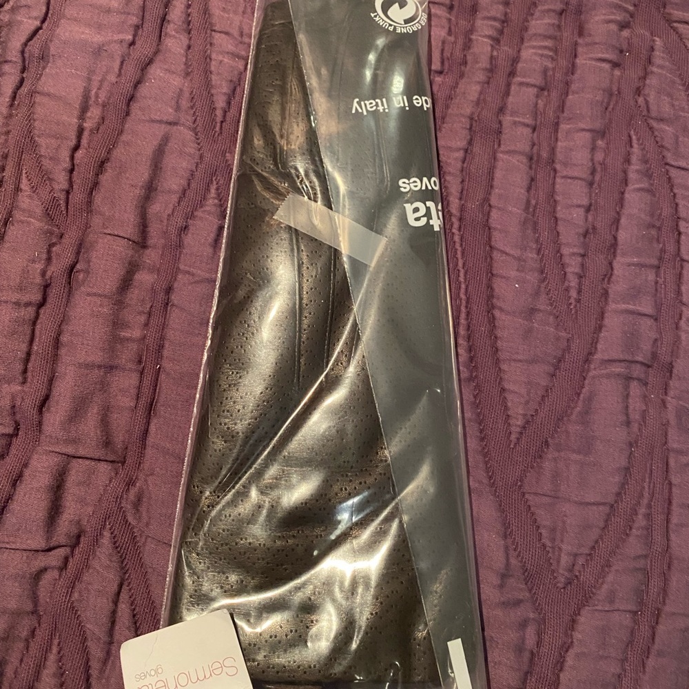 Brown Leather Gloves size 7 from the Sermoneta shop on Madison Avenue in NYC. - Picture 2 of 6